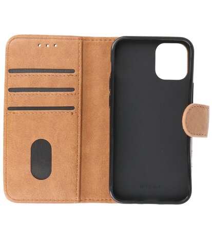 Bestcases Booktype Telefoonhoesje voor iPhone 12 Mini - Bruin