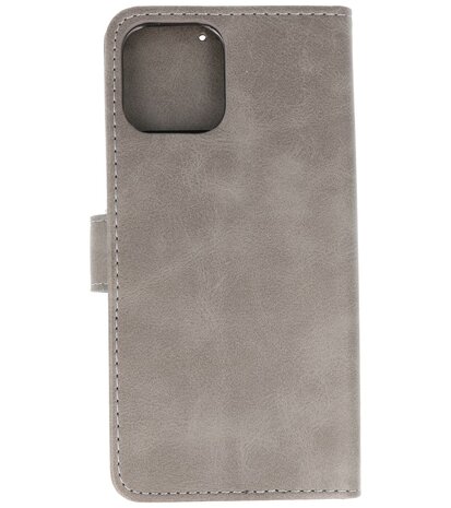 Bestcases Booktype Telefoonhoesje voor iPhone 12 Pro Max - Grijs