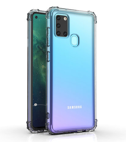 Schokbestendig TPU hoesje Samsung Galaxy A21s Transparant