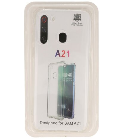 Schokbestendig TPU hoesje Samsung Galaxy A21 Transparant