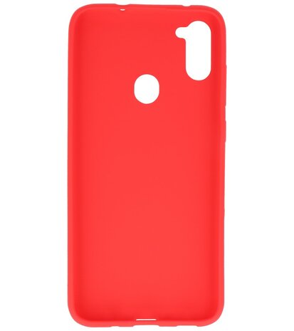 Color Backcover Telefoonhoesje voor Samsung Galaxy A11 - Rood