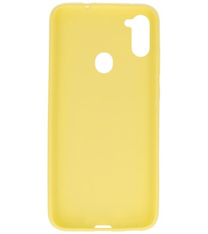 Color Backcover Telefoonhoesje voor Samsung Galaxy A11 - Geel
