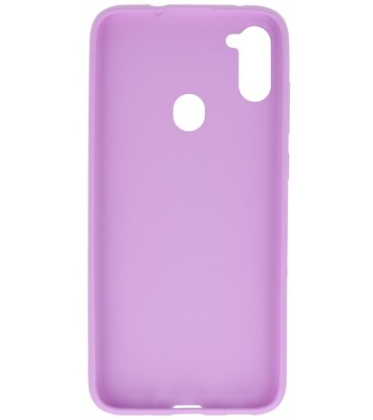 Color Backcover Telefoonhoesje voor Samsung Galaxy A11 - Paars