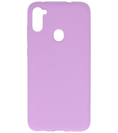 Color Backcover Telefoonhoesje voor Samsung Galaxy A11 - Paars