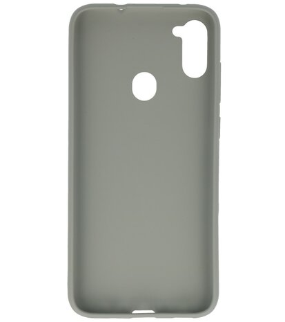 Color Backcover Telefoonhoesje voor Samsung Galaxy A11 - Grijs
