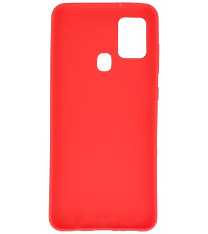 Color Backcover Telefoonhoesje voor Samsung Galaxy A21s - Rood