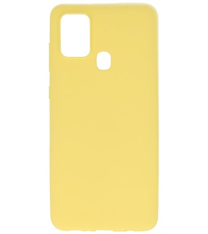 Color Backcover Telefoonhoesje voor Samsung Galaxy A21s - Geel