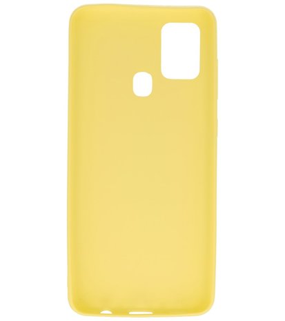 Color Backcover Telefoonhoesje voor Samsung Galaxy A21s - Geel