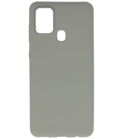 Color Backcover Telefoonhoesje voor Samsung Galaxy A21s - Grijs