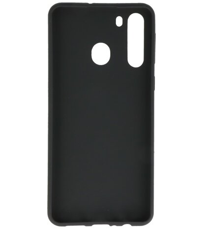 Color Backcover Telefoonhoesje voor Samsung Galaxy A21 - Zwart