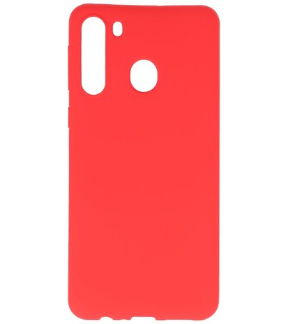 Color Backcover Telefoonhoesje voor Samsung Galaxy A21 - Rood