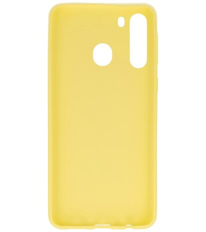 Color Backcover Telefoonhoesje voor Samsung Galaxy A21 - Geel