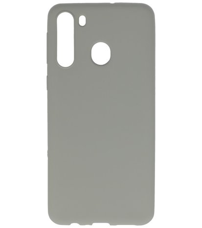 Color Backcover Telefoonhoesje voor Samsung Galaxy A21 - Grijs