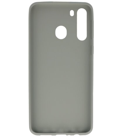 Color Backcover Telefoonhoesje voor Samsung Galaxy A21 - Grijs