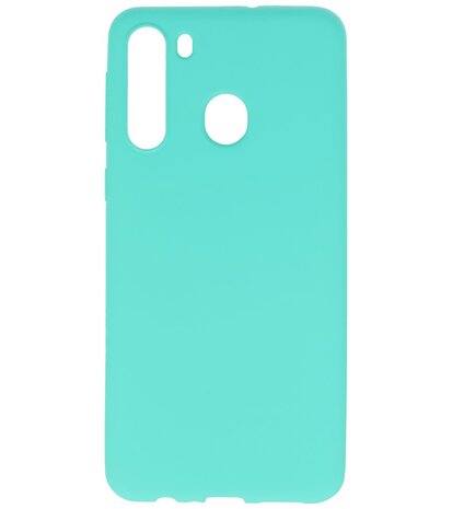 Color Backcover Telefoonhoesje voor Samsung Galaxy A21 - Turquoise