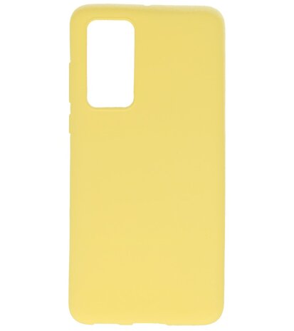 Color Backcover Telefoonhoesje voor Huawei P40 - Geel
