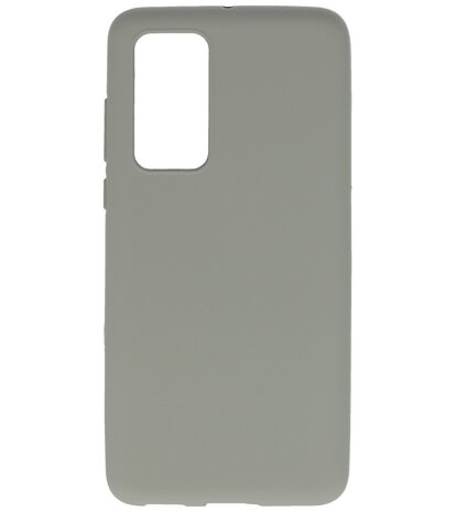 Color Backcover Telefoonhoesje voor Huawei P40 - Grijs
