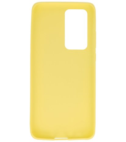 Color Backcover Telefoonhoesje voor Huawei P40 Pro - Geel