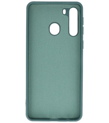 Fashion Backcover Telefoonhoesje voor Samsung Galaxy A21 - Donker Groen