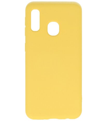 Fashion Backcover Telefoonhoesje voor Samsung Galaxy A20e - Geel