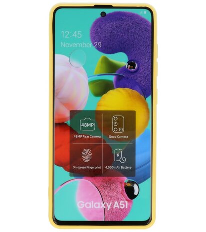 Fashion Backcover Telefoonhoesje voor Samsung Galaxy A51 - Geel