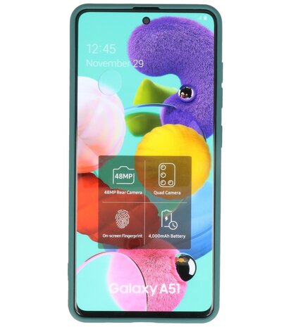 Fashion Backcover Telefoonhoesje voor Samsung Galaxy A51 - Donker Groen