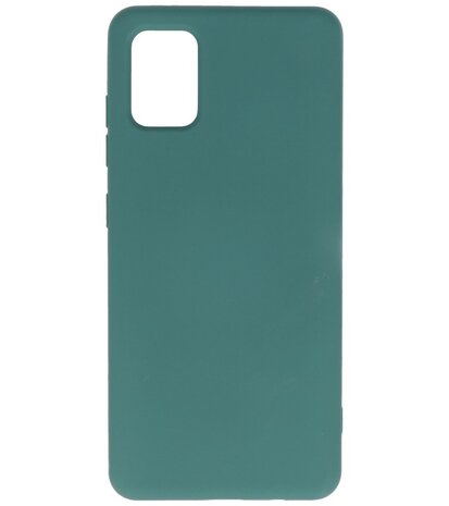 Fashion Backcover Telefoonhoesje voor Samsung Galaxy A71 - Donker Groen