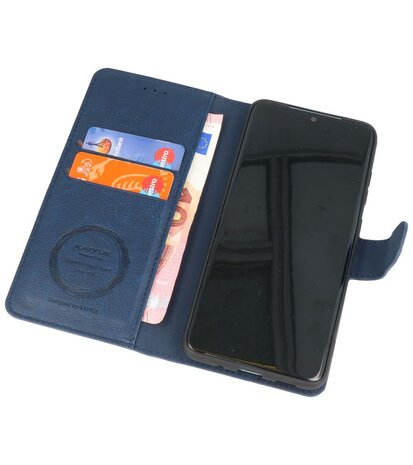 Kaarthouder Portemonnee Book Case Hoesje iPhone 12 mini - Navy