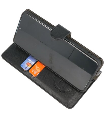 Kaarthouder Portemonnee Book Case Hoesje iPhone 12 Pro Max - Zwart