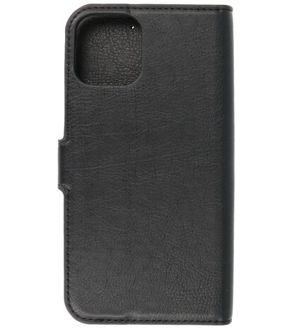 Kaarthouder Portemonnee Book Case Hoesje iPhone 12 Pro Max - Zwart