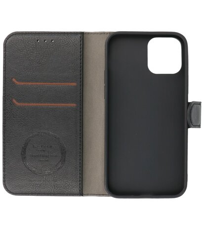 Kaarthouder Portemonnee Book Case Hoesje iPhone 12 Pro Max - Zwart