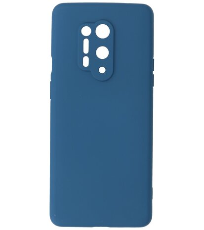 2.0mm Dikke Fashion Telefoonhoesje Backcover - Siliconen Hoesje - OnePlus 8 Pro - Navy