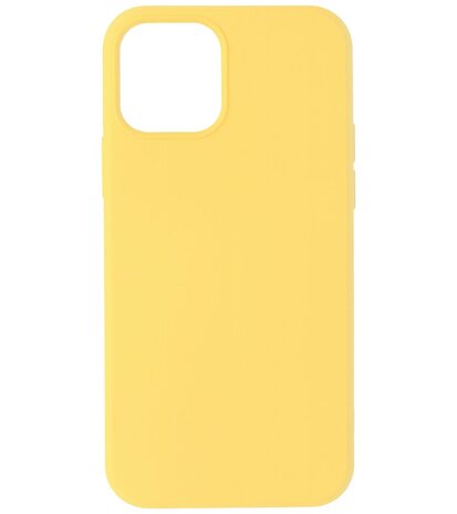 2.0mm Dikke Fashion Telefoonhoesje Backcover - Siliconen Hoesje - iPhone 12 Mini - Geel