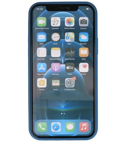 2.0mm Dikke Fashion Telefoonhoesje Backcover - Siliconen Hoesje - iPhone 12  - iPhone 12  Pro Navy