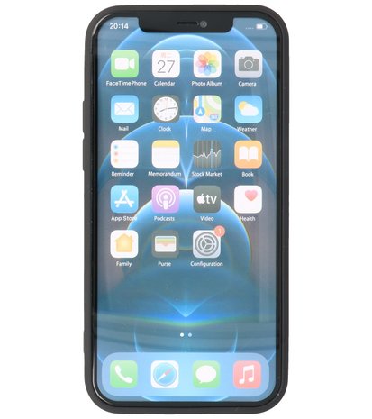 2.0mm Dikke Fashion Telefoonhoesje Backcover - Siliconen Hoesje - iPhone 12 Pro Max - Zwart