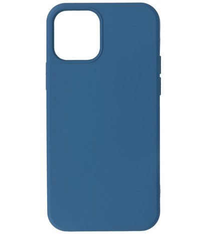2.0mm Dikke Fashion Telefoonhoesje Backcover - Siliconen Hoesje - iPhone 12 Pro Max - Navy