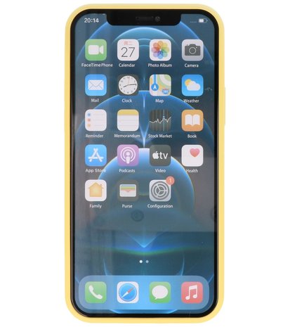 2.0mm Dikke Fashion Telefoonhoesje Backcover - Siliconen Hoesje - iPhone 12 Pro Max - Geel