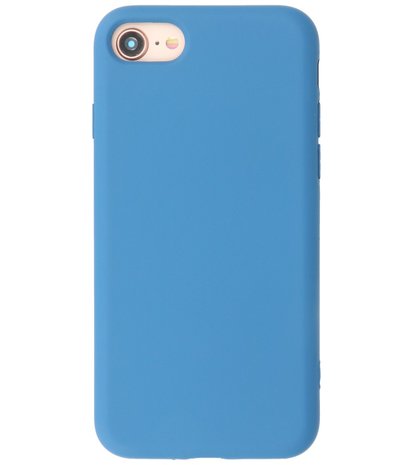 2.0mm Dikke Fashion Telefoonhoesje Backcover - Siliconen Hoesje - iPhone SE (2020) / SE (2022) - iPhone 8 - iPhone 7 - Navy