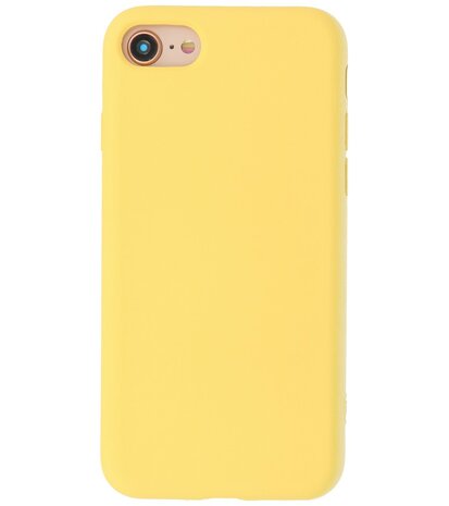 2.0mm Dikke Fashion Telefoonhoesje Backcover - Siliconen Hoesje - iPhone SE (2020) / SE (2022) - iPhone 8 - iPhone 7 - Geel