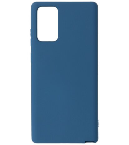2.0mm Dikke Fashion Telefoonhoesje Backcover - Siliconen Hoesje - Samsung Galaxy Note 20 - Navy