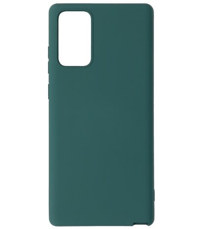 2.0mm Dikke Fashion Telefoonhoesje Backcover - Siliconen Hoesje - Samsung Galaxy Note 20 - Army Green