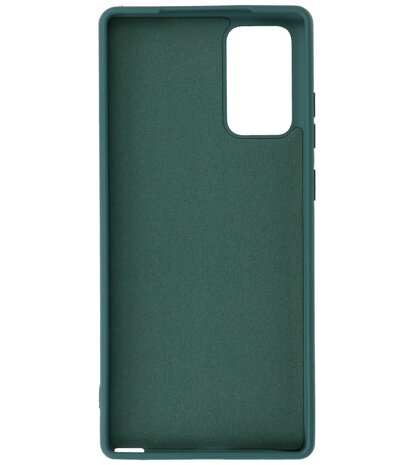 2.0mm Dikke Fashion Telefoonhoesje Backcover - Siliconen Hoesje - Samsung Galaxy Note 20 - Army Green