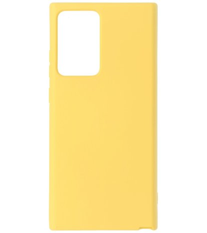 2.0mm Dikke Fashion Telefoonhoesje Backcover - Siliconen Hoesje - Samsung Galaxy Note 20 Ultra - Geel