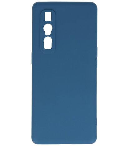 2.0mm Dikke Fashion Telefoonhoesje Backcover - Siliconen Hoesje - Oppo Find X2 Pro - Navy