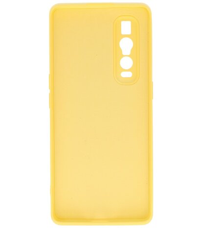 2.0mm Dikke Fashion Telefoonhoesje Backcover - Siliconen Hoesje - Oppo Find X2 Pro - Geel