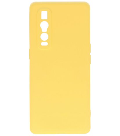 2.0mm Dikke Fashion Telefoonhoesje Backcover - Siliconen Hoesje - Oppo Find X2 Pro - Geel
