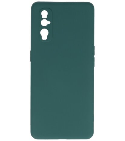 2.0mm Dikke Fashion Telefoonhoesje Backcover - Siliconen Hoesje - Oppo Find X2 - Army Green