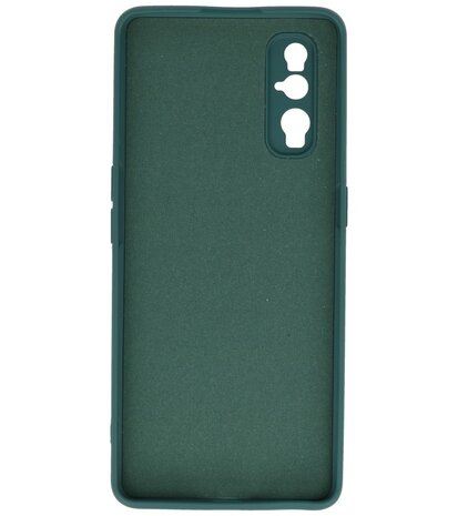 2.0mm Dikke Fashion Telefoonhoesje Backcover - Siliconen Hoesje - Oppo Find X2 - Army Green