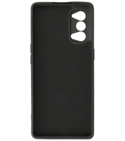 2.0mm Dikke Fashion Telefoonhoesje Backcover - Siliconen Hoesje - Oppo Reno 4 / Reno 4 5G - Zwart