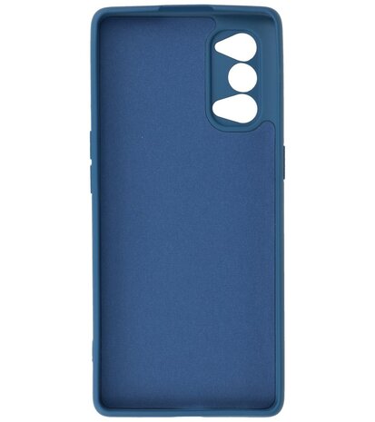 2.0mm Dikke Fashion Telefoonhoesje Backcover - Siliconen Hoesje - Oppo Reno 4 / Reno 4 5G - Navy